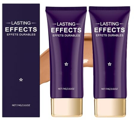 Body Coverage Foundation, Body Full Coverage Concealer Waterproof No Transfer, Langanhaltender, schweißfester Concealer für Damen, Bein-Make-up Waterproof, Natürlicher Glanz (dark*2)