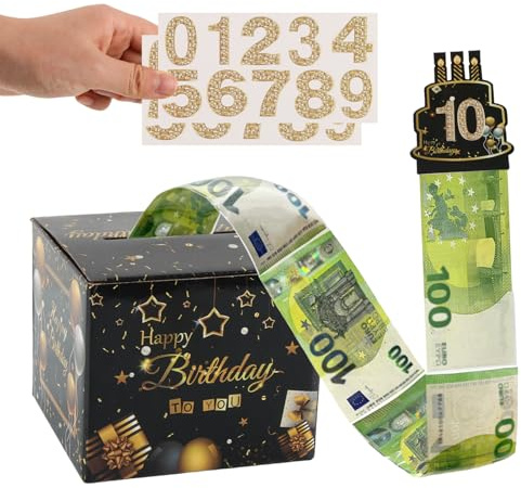Geldgeschenke Überraschungsbox - DIY Happy Birthday Geschenkbox für Geburtstag, Geld Geschenkverpackung für Familie, Kinder, Freunde (1)