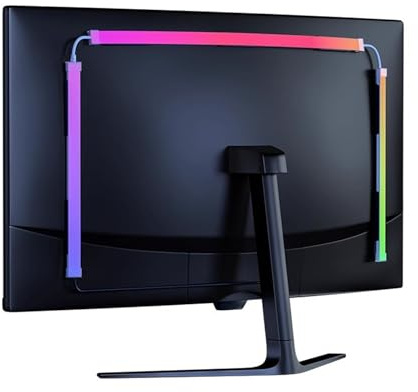 Inscrip Neon LED Strip, 5050 LED Streifen, DIY RGBIC LED Strip, Neon Lichtband, PC Hintergrundbeleuchtung Mit Bildschirmfarbe synchronisieren, USB LED Beleuchtung (Für 34 Pc-monitor)