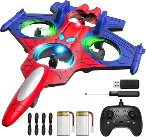GraceDuck Rc Flugzeug für Kinder ab 8 Jahren,Mini-Drohne für Kinder,ferngesteuertes Kampfflugzeug,360° Flip,Stuntrolle,Outdoor Spielzeug,Flugzeugspielzeug Geschenke für Jungen