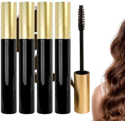 4 Stück Haarmascara Dunkelbraun, Graue Haare Abdecken Und Haaransatz Kaschieren, Braune Haarmascara Für Natürliche Haarfarbe, Haar Glossing Braun Und Grauhaarabdeckung Frauen