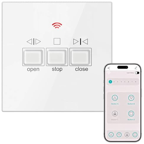Acmerota Smart Garage Door Opener Remote No Need to Replace Existing Equipment Compatible for Tuya and Smart Life APP WiFi Garage Door Controller with Type-C Power Supply