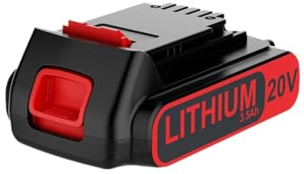 Compatible for Black&Decker， LBXR20 20V Battery 3500mAh Replacement Battery Lithium LB20 LBX20 LB2X4020-OPE LST220 Li-ion Power Tool Battery(1Pcs Battery 3.5Ah)
