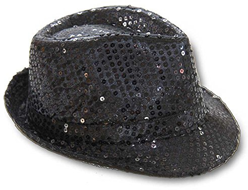 PARTY DISCOUNT Hut Disco mit Pailletten, schwarz