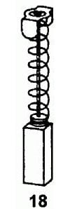 Balais de charbon 0217 pour outils électroportatifs Black & Decker - 6x8x19,5 mm - Pour Black & Decker Coupeuse/Scie ANS, Black & Decker Ponceuse 23 2V