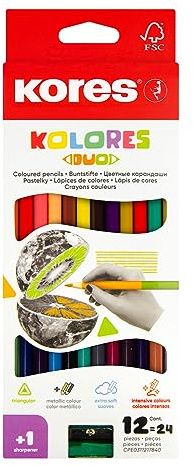 Kores 93312 - Buntstifte, 12 Bleistifte