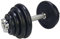 Tunturi Hantel Gusseisen 15kg - Hantelset mit Schraubverschluss - Kurzhantelset - 1 Hantelstange - 30mm - Inkl. kostenlose Fitness-App