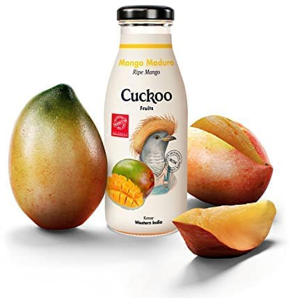 CUCKOO FRUITS - Pack Zumo de Mango Maduro, Zumo Artesanal, 25 cl (Pack de 24)