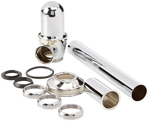 Sifone A Bottiglia Per Lavabo, In Ottone Cromato. Senza Piletta.