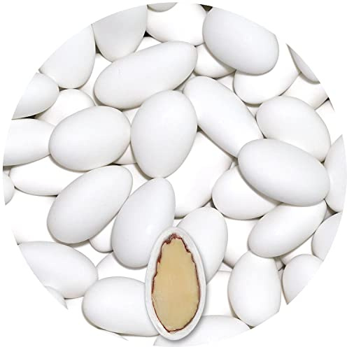 EinsSein 5kg Feinste italienische Mandeltradition Hochzeitsmandeln Weiss matt | 1500 Stück Gastgeschenke/Kilo | Zuckermandeln Bonboniere Hochzeit Taufmandeln Taufe Kommunion Mandeln Nikah Sekeri