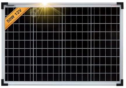Enjoy solar Mono 50 W 12V Panel Solar Monocristalino Módulo Fotovoltaico ideal para RV, Jardín Vivienda, Barco.