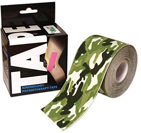 NT Kinesiology Elastic Tape | 5m x 5cm Roll of Elastic Muscle Support Tape for Exercise, Sports & Injury Recovery (Camouflage Green)