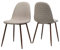 Great Deal Furniture Camden Mid Century Esszimmerstühle aus Weizenstoff, Beine aus dunklem Walnussholz, 2 Stück