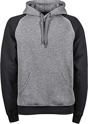 Tee Jays Two-Tone Hooded Sweatshirt, Größe:XXL, Farbe:Heather Grey/Dark Grey (Solid)