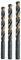 Drill America POUKFD3 3 Piece HSS KFD Jobber Drill Bit Sample Pack Small, Sizes 1/8-1/4, Split Point, black/Gold