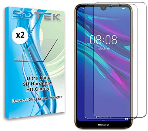 SDTEK *2 Pack Protection écran pour Huawei Y6s / Y6 (2019) Verre Trempé Résistant aux éraflures Glass Screen Protector Vitre Tempered Film Protecteur