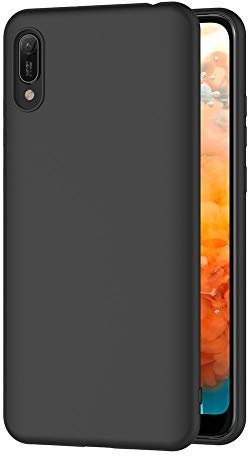 AICEK Compatible Huawei Y6 2019 Hülle, Schwarz Silikon Schutzhülle für Y6 2019 Case TPU Bumper Huawei Y6 2019 Handyhülle (6,09 Zoll)