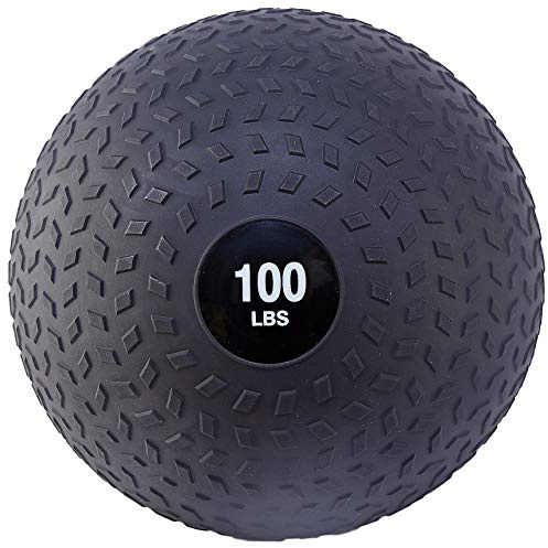 Fitvids Ballon de médecine lesté pour exercices de fitness, ballon mural et slam ball, Slam Ball​, 45,4 kg