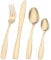 Bettlife 16-Piece Tableware Set - Stainless Steel Flatware & Silverware with Matt Champagne Knife and Fork Set, Service for 4, Dishwasher Safe, Easy Clean & Hold