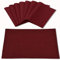 Rinpon Stoff-Tischsets 8 Stück, Leinen-Typ, Maschinenwaschbar, Hitzebeständig, Knitterfrei, Dickes Polyester, Küchen-Tischsets für Esstisch (Burgunderrot)