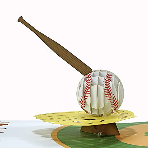 CUTPOPUP Baseball - Geburtstagskarten für Männer, Karte Vatertag, Geburtstagskarte Mann, Geburtstags-Pop-Up-Karte, 3D-Grußkarte Ehemann Ihn Junge Sohn Mann Vater (BaseBall) US8-OC208DE
