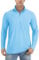 TACVASEN Herren 1/4 Zip Langarmshirts UV-Shirts Outdoorshirts Sonnenschutz Running Shirts Sommer für Männer, Wasserblau, 3XL