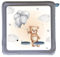MeinBaby123® Schutzfolie kompatibel mit Toniebox | Schutzcover selbstklebend | Premium Qualität | Aufkleber passgenau I Folie Sticker I Toniebox Zubehör (Teddy mit Luftballon)