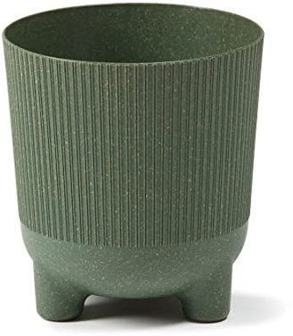 Lamela ARIA ECO WOOD JUMPER Flowerpot Herb Plant New Season 2022 Balcony Garden Container Bucket Unique Surface Design Origina Kids Room impress? (Ø 18 cm, Forest green)