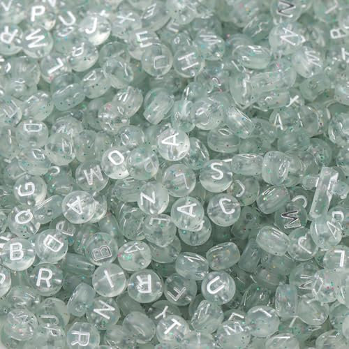 Zsail Buchstabe Perlen 1200pcs Acryl Alphabet Buchstabe Perlen A-Z Buchstabe für Schmuck Herstellung (Starry sky)