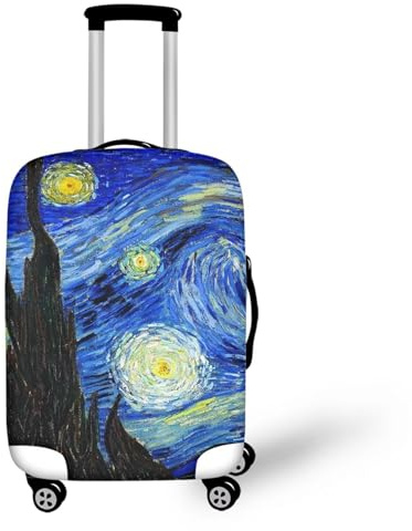 Ystardream 18-32 pulgadas equipaje protector maleta cubierta para mujeres hombres, Van Gogh Starry Night, XL