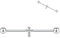 AROWRO Industrial Barbell Chirurgenstahl 14G Industrie Stab Piercing Kreuz Industrie Ohrringe Silber Industrial Barbell Würfel Zirkon Knorpel Körper Piercing Schmuck 1 1/2 Zoll 38mm