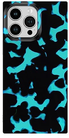 Cocomii Square iPhone 12 Pro Max Case - Square Tortoise - Slim - Light - Glossy - Sturdy TPU Silicone - Translucent Tortoise Print Shell - Cover Compatible with Apple iPhone 12 Pro Max 6.7 (Ice Blue)