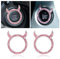 CGEAMDY 2Pcs Auto Start-Stopp-Knopf Abdeckung Glänzend Dekorativen Ring, Legierung Strass Auto Taste Ring, Stilvolle Und Glamouröse Damen Auto Dekorationen(Rosa)