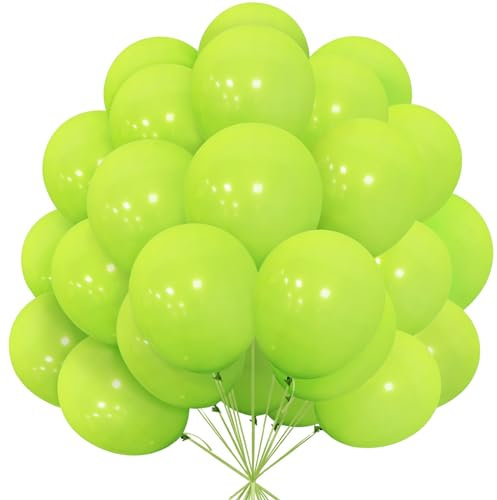 Luftballons Grüne, 30 Stück 12 Zoll Limonegrün Luftballons Matt Limonegrün Ballons mit Ballonband für Mädchen Frauen Jungen Party Deko Geburtstag Hochzeit Brautdusche Taufen Kommunion Jubiläum