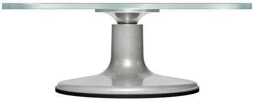 Uten 12 Inch Cake Stand , Glass Cake Turntable Decorating Stand, Large Revolving Cake Decorating Stand, Birthday/Party/Wedding/Holiday Cake Baking Supplies Tools