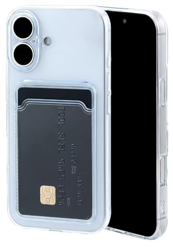 Chengyuanfeng for iPhone 12 Pro Max Case Clear with Card Holder | Ultra-Slim 1.5mm Anti-Yellow Transparent Minimalist Wallet Cover with Secure One-Card Slot & Tap-and-Go for Daily Commute & Travel