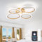 YOLEDY Deckenlampe Led mit Fernbedienung & APP, Decken Lampen mit 4 Ring, Dimmbar, Licht Memory Funktion mit Timer, Moderne Deckenleuchte Rund Wohnzimmer Flur Schlafzimmer, Gold