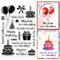 GLOBLELAND Alles Gute Zum Geburtstag Deutsche Klare Stempel Geburtstagsstempel Für DIY Scrapbooking Sprüche Deutsche Silikon Silikonstempel Transparente Stempel Siegel Für Karten Tagebuch