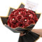 Waipfaru Roter Glitzer-Rosenstrauß, DIY Kunstblumenstrauß, ewiger glänzender künstlicher Rosenstrauß für Valentinstag, Jahrestag, Verlobung, Hochzeit, 24 Rosen