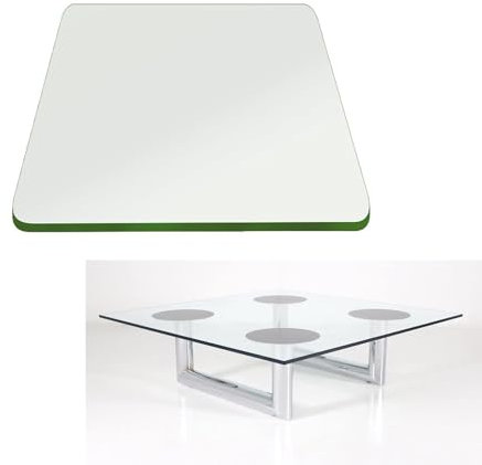 SXKJQER Glasplatte Rechteckig/Eckig Transparent - Glasscheibe Aus Gehärtetem Glas 8mm Dick - Tischplatte Aus Sicherheitsglas Glas - Ideal Als DIY Glastisch Tisch Glas Platte(30x30cm)