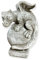 OriginalPaul Skulp & Betondesign Drache auf Kugel: Massive Steinfigur, Steinguss, 8kg, 32x19x18cm,
