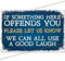 If Something Here Offends You Metal Garage Sign - Funny Retro Vintage Looking Metal Tin Garden Bar Fathers Day Man Cave Wall Plaque Kitchen Lounge Shed Garage Outdoor And Indoor Large (30cm x 20cm)