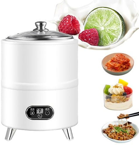 Yogurtiera Automatica 8l, Macchina per Yogurt Commerciale, Macchina per Yogurt Greco in Acciaio Inossidabile con Temporizzazione E Controllo della Temperatura Fermentazione Temperatura Costante 360°