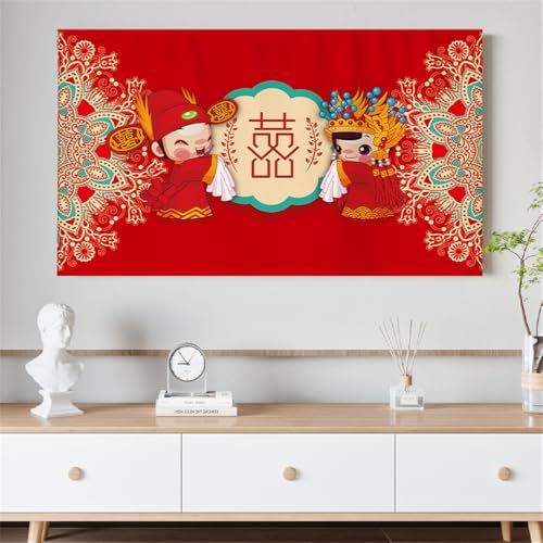 Hiseng Cubierta Antipolvo para TV,Cubierta Antipolvo Universal para Televisor Pantalla de Funda Impreso a Prueba de Polvo para 22 a 75 Pulgadas (47,Rojo 3)