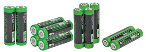 LOTUS POWER batterie Ni-MH AA AAA, 6 pezzi di batterie AA ricaricabili da 2800mAh e 6 pezzi di batterie AAA da 1100mAh da 1,2 V (12 batterie)