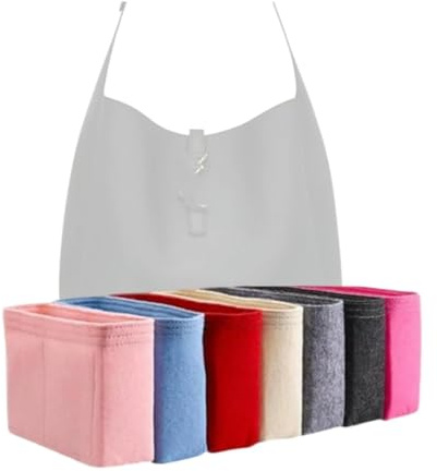 Xoppia Taschen-Organizer kompatibel mit YSL le 5 à 7 Soft Hobo Large Filztascheneinsatz für Handtasche Tascheneinsatz für Damen Tragetaschen (Beige, Stil A: Belichtung)