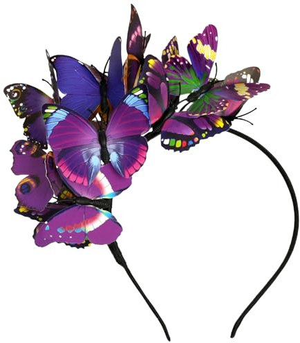 GWAWG Bandeau Papillon, Serre Tete Papillon Femme, Serre Tete Papillon Femme, Couronne de Papillon, Accessoire De Tête Papillon pour Fête, Serre Tete Papillon, pour Carnaval,Cosplay,Mariage