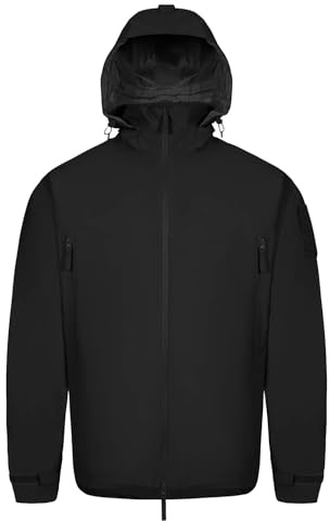 Highlander Cyclone Pro Waterproof Jacket Regenjacke Herren – wasserdicht 20.000 mm, atmungsaktiv, winddicht – Outdoor-Jacke mit Kapuze – Funktionsjacke für Trekking, Einsatz, Bushcraft, Survival