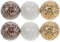 Healifty 6pcs Glass Sphere Balls for Centerpiece Decoration Versatile Decorative Orbs for Bowls Vases and Tables Gold Deep Khaki and White and Decor