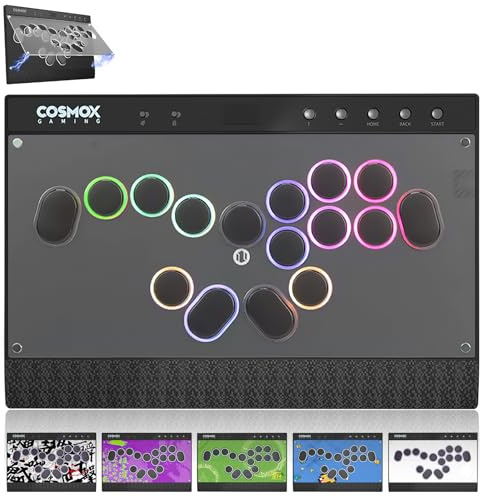 Semaiki Arcade Stick, Controller Arcade C16S con Turbo e RGB personalizzabile, Fight Stick Arcade per Switch/PC/PS4/PS3, supporta Hot-Swap e SOCD